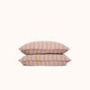 Nico Striped Pillowcases - Elm/Lilac, Standard